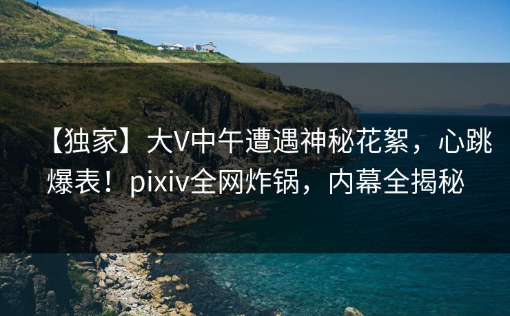 【独家】大V中午遭遇神秘花絮，心跳爆表！pixiv全网炸锅，内幕全揭秘